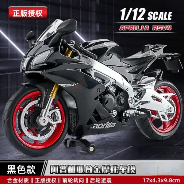 1:12 Scale Yamaha YZF-R1M Diecast Motorcycle Model - Image 12