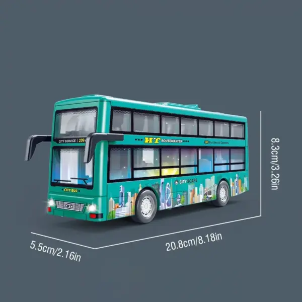 Double Decker Bus Model Pull Back Car - Image 4