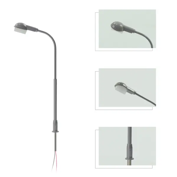 5pc N Scale Metal Street Light Set - Image 2
