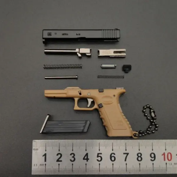 Mini G17 Alloy Pistol Keychain Pendant - Image 6