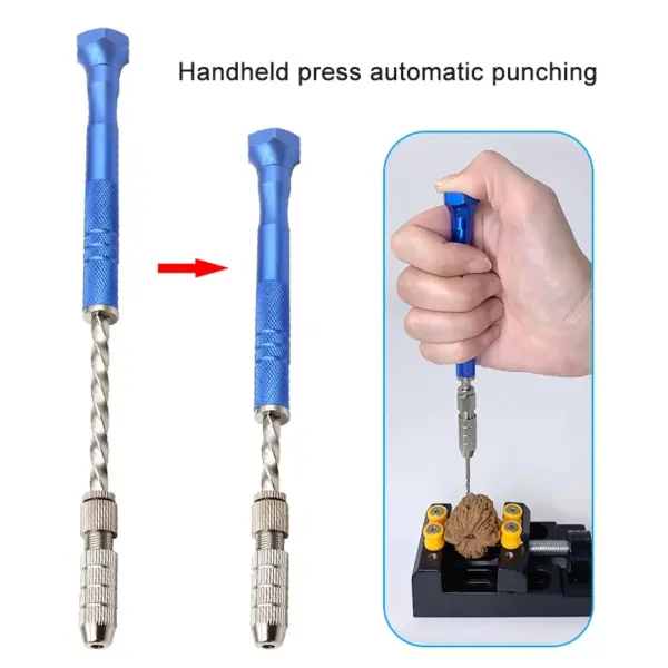 Blue Semi-Automatic Hand Twist Drill Set - Image 3
