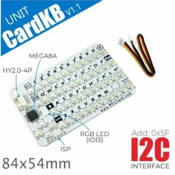 50-Key QWERTY CardKB v1.1 Keyboard for M5Stack - Image 2