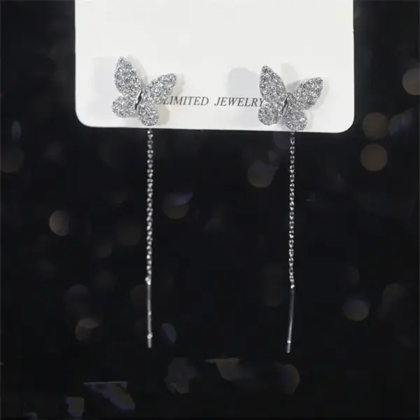 Star and Heart Long Wire Drop Earrings - Image 18