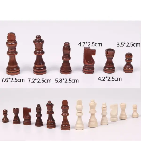 32 Wooden Chess Pieces Set for Enthusiasts - Image 7