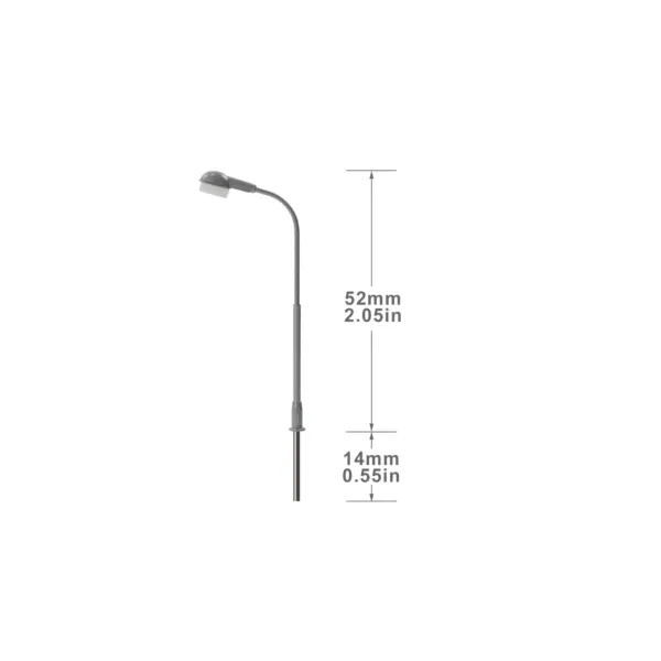 5pc N Scale Metal Street Light Set - Image 3