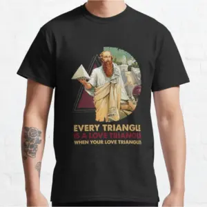 Pythagoras Triangles Graphic Cotton T-Shirt