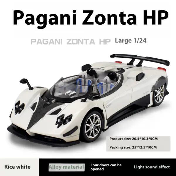 1:24 Pagani Zonda HP Barchetta Diecast Model - Image 7