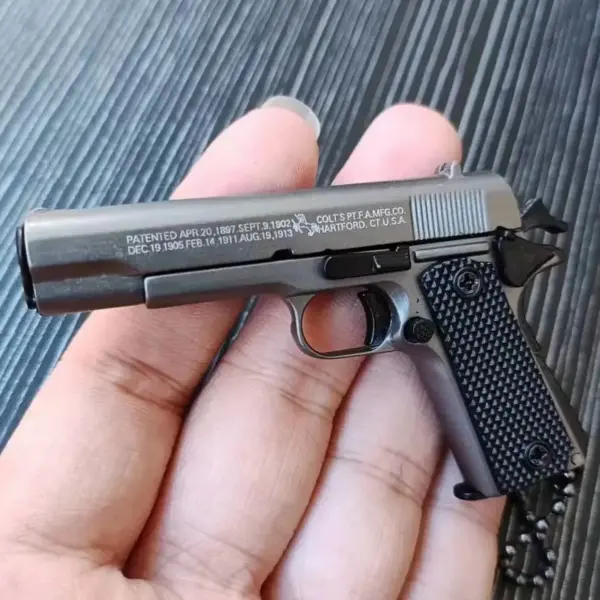 Miniature Colt M1911 Pistol Keychain Model