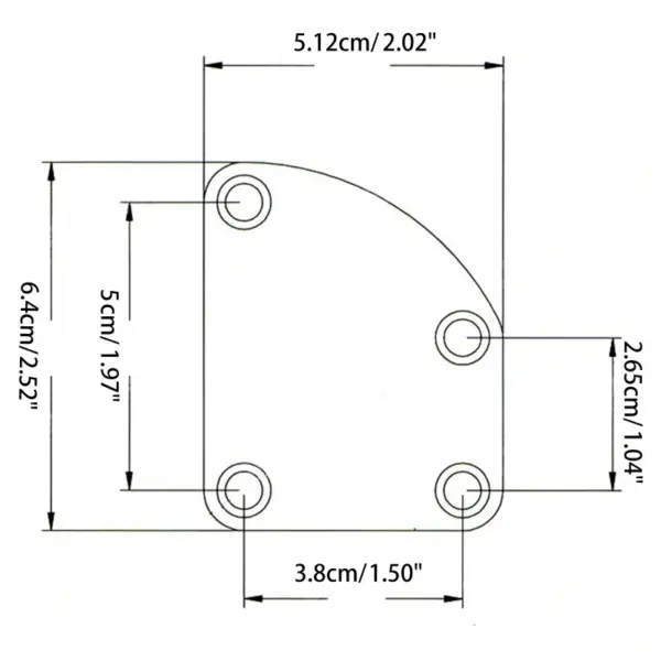 Electric Guitar Neck Plate with Screws - Image 6