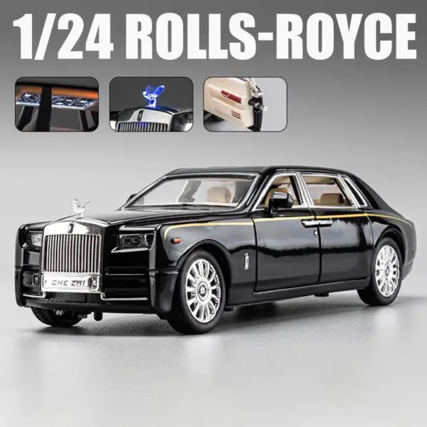 1:24 Scale Rolls Royce Phantom Diecast Model - Image 7