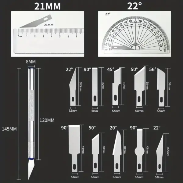 13-Piece Metal Carving Knife Set for DIY - Image 3
