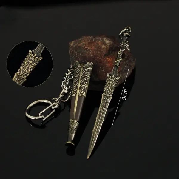 China Ancient Sword Keychain Mini Metal Katana - Image 12