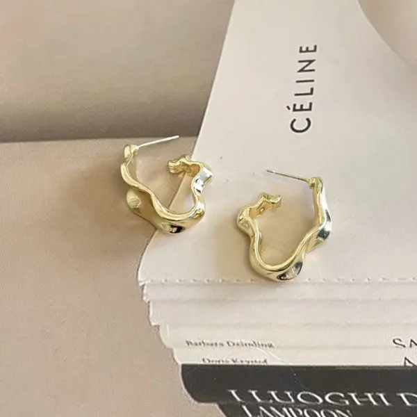 Geometric Metal Drop Earrings for Women - Image 5