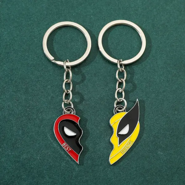 Marvel Deadpool & Wolverine Heart Pendant Set - Image 2
