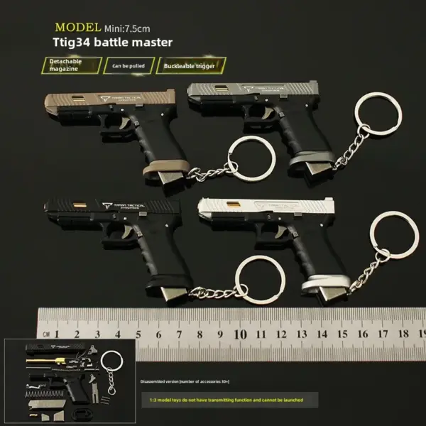 Mini Gun Charm Keychain Glock Model 1:3 Scale - Image 2