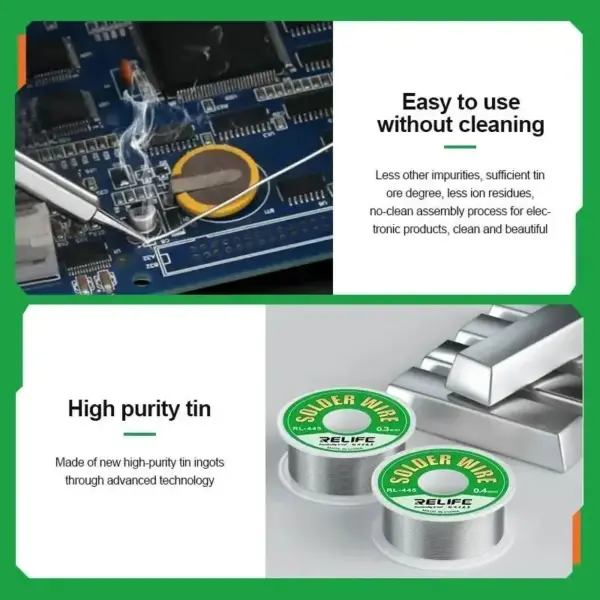 RELIFE RL-445 High Purity Solder Wire 0.3-0.6mm - Image 6