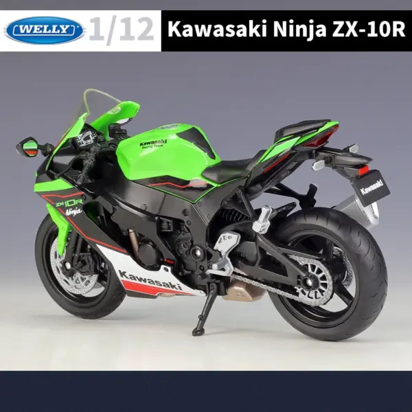 1:12 Scale Alloy Kawasaki Ninja ZX-10R Model - Image 4