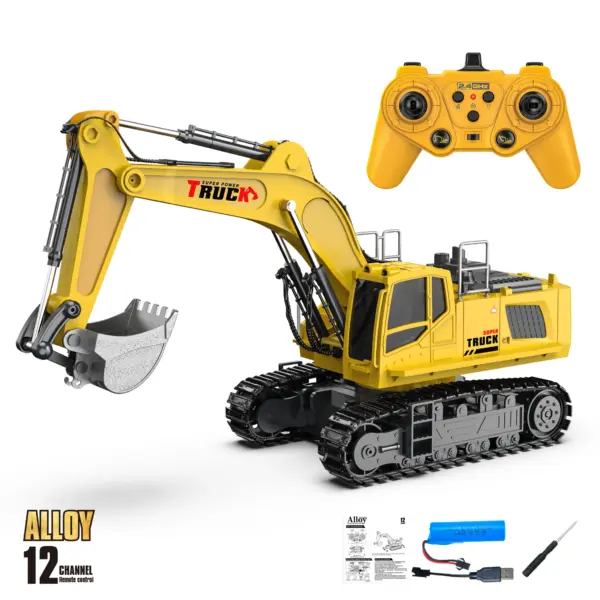 1/18 RC Excavator Electric Toy with 12+ Channels - Image 8