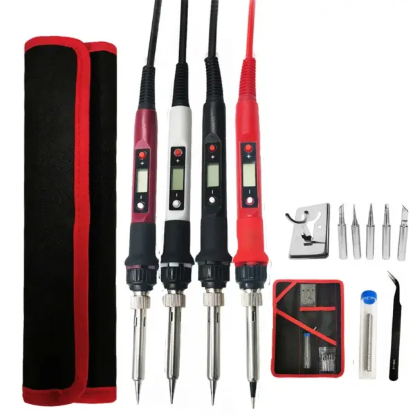 80W Adjustable Digital Soldering Iron Set - Image 3