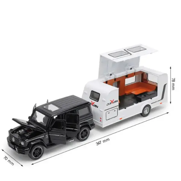 1/32 Alloy Diecast RV Trailer Car Model - Image 16