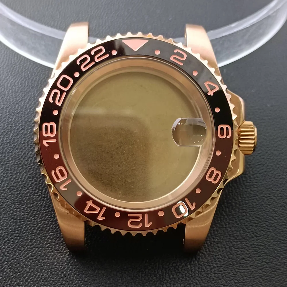 NH35 GMT Steel Watch Case 40.5mm Silver 31 NH35 GMT Steel Watch Case 40.5mm Silver - Image 31