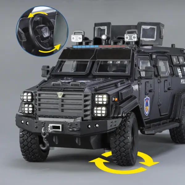 1:24 Alloy Tiger Armored Car Model - Image 5