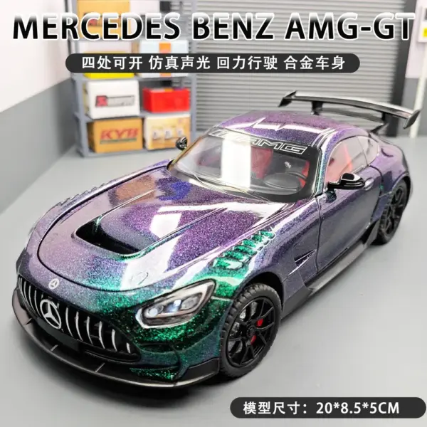 1:24 Mercedes-Benz AMG-GT Diecast Model Car - Image 8