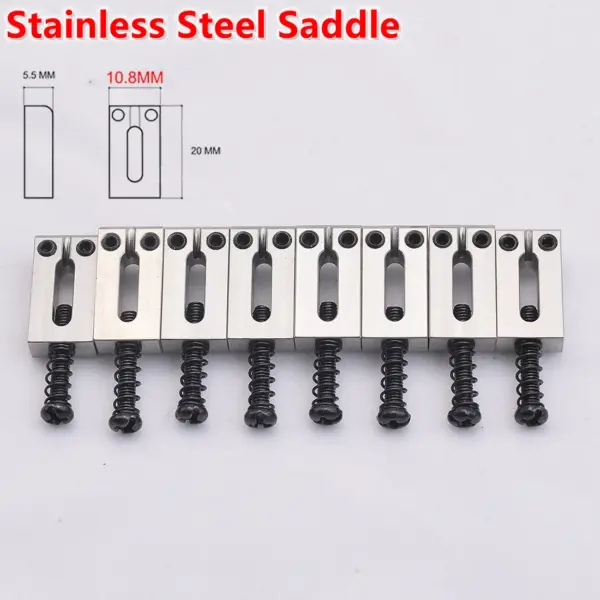 Brass and Stainless Steel Guitar Bridge Set - Image 30