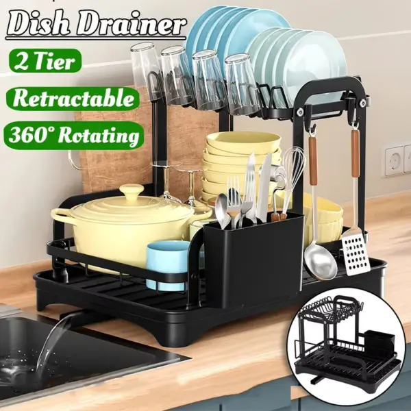 360° Rotating Kitchen Chopping Board Rack - Image 2