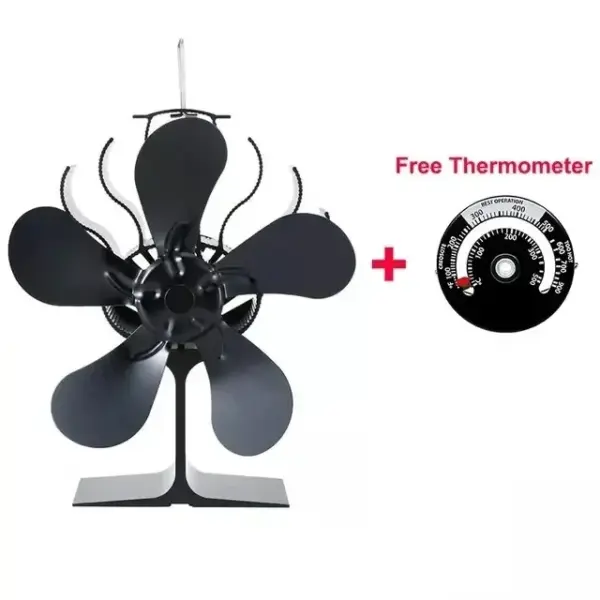 5-Blade Heat-Powered Fan for Fireplace - Image 7