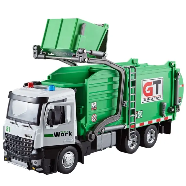 1/24 Scale Diecast Garbage Truck Model Vehicle - Image 7