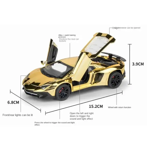 Electroplated Lamborghini SVJ Model 1:32 - Image 6