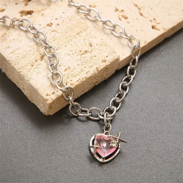 Kpop Black Heart Pendant Necklace for Women - Image 9