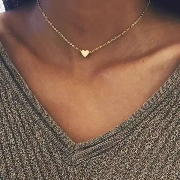 Tiny Heart Choker Necklace in Zinc Alloy - Image 18
