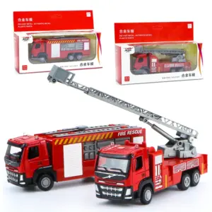 Diecast Alloy 1/50 Scale Fire Truck Model 9 S811030f4be36479088b928739fb7d38aX