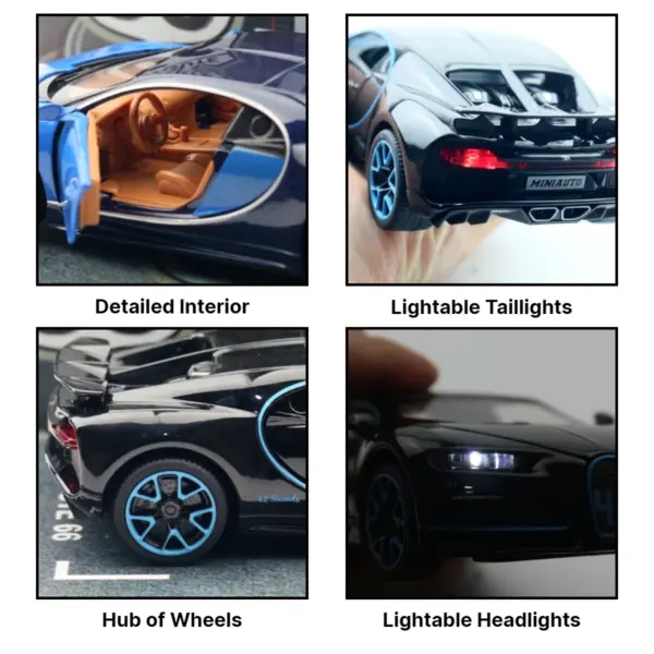 Bugatti Chiron 1/32 Diecast Model Car - Image 5
