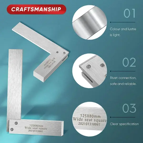 High Precision L-shape Machinist Square Tool - Image 3