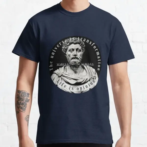 Marcus Aurelius Funny Philosophy Graphic Tee - Image 10