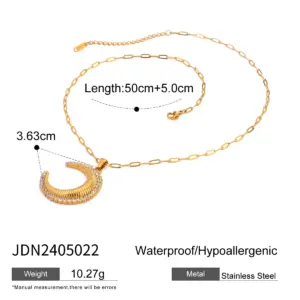 Trendy Moon Pendant Necklace for Women 16 S81ecc8ae1de4470789bc355d75581195D