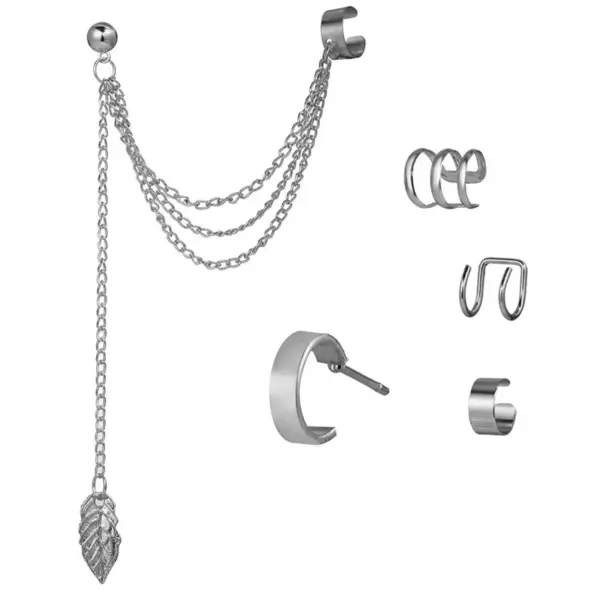 Long Tassel Ear Cuff Earrings Unisex Style - Image 21