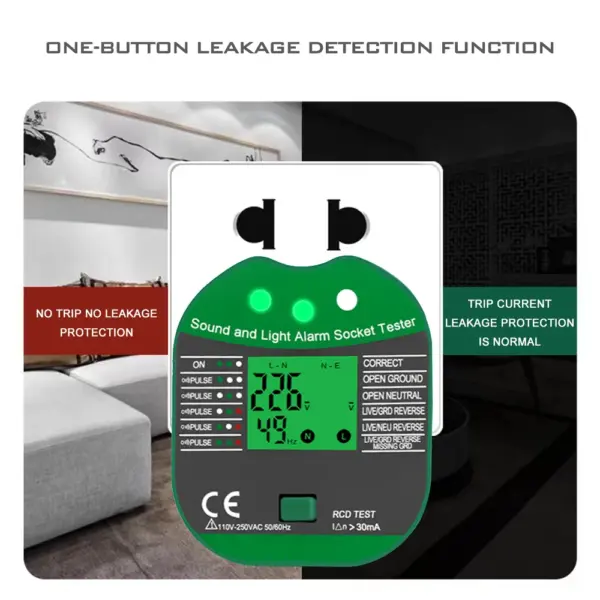 LEFAVOR LF6860 Voltage Socket Tester RCD 30mA - Image 3