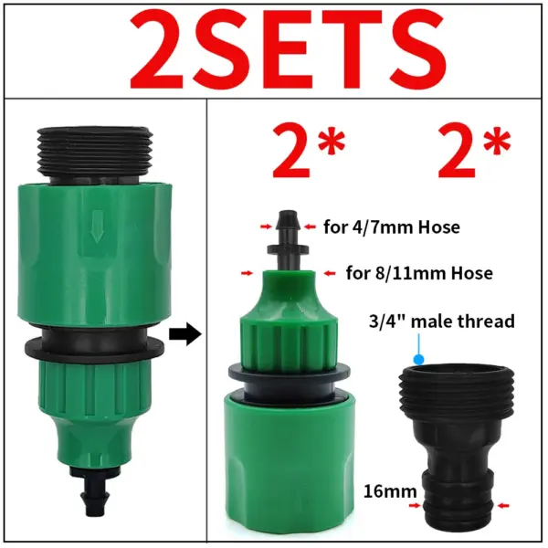 2PCS Quick Coupling Adapter for Garden Irrigation - Image 9