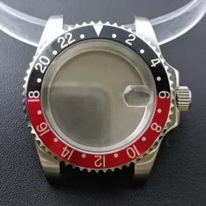 NH35 GMT Steel Watch Case 40.5mm Silver 246 S827d567285de4615b5cb0b19bc1d7d13n