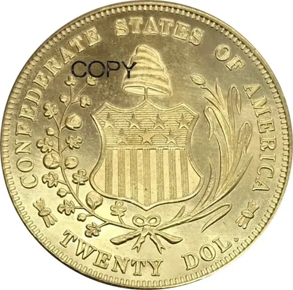 Confederate Double Eagle 20 Coin Replica - Image 2