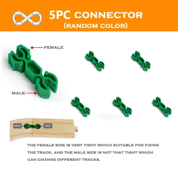 Wooden Train Track Accessories for Railway Fun - Image 19