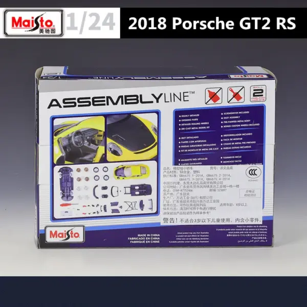 Maisto 1:24 Porsche 911 GT2 RS Model Car - Image 6