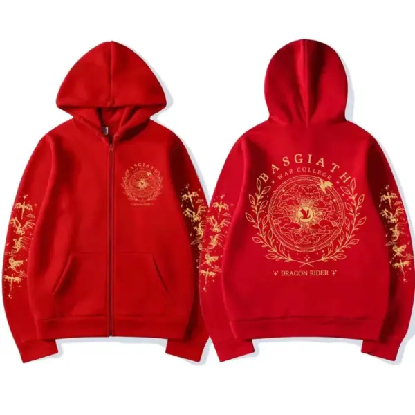 Harajuku Dragon Rider Zip Hoodie Men Women - Image 2