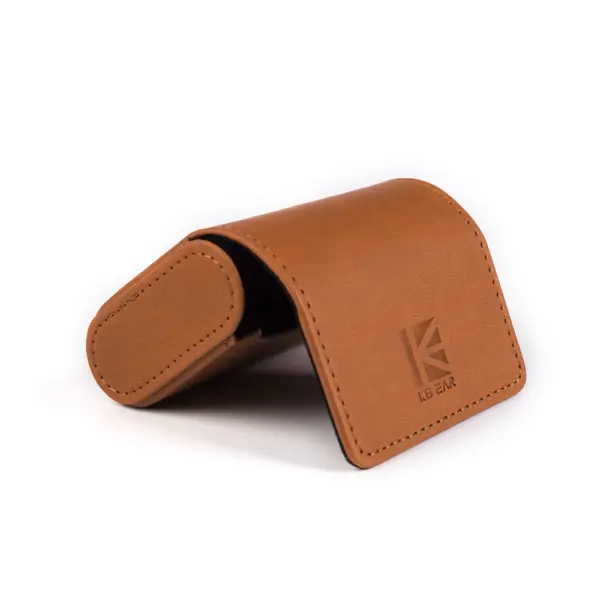 KBEAR Elegant Leather Earphone Case for Earbuds - Image 3