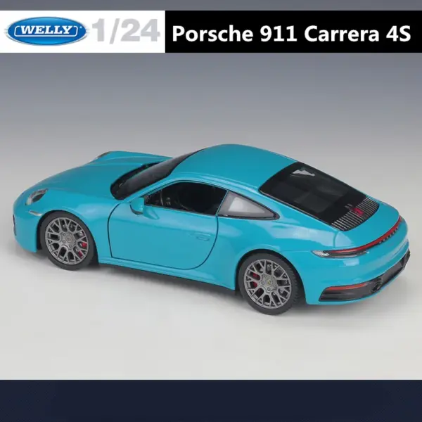 Welly 1:24 Porsche 911 Carrera 4S Model - Image 3