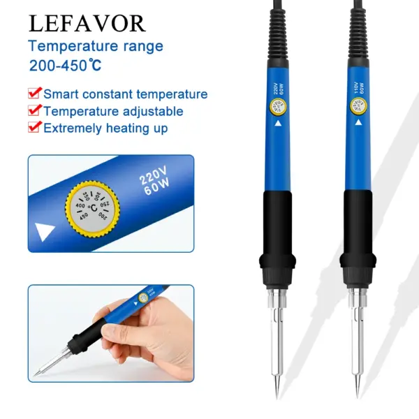 Adjustable Temperature 60W Soldering Iron Set - Image 2